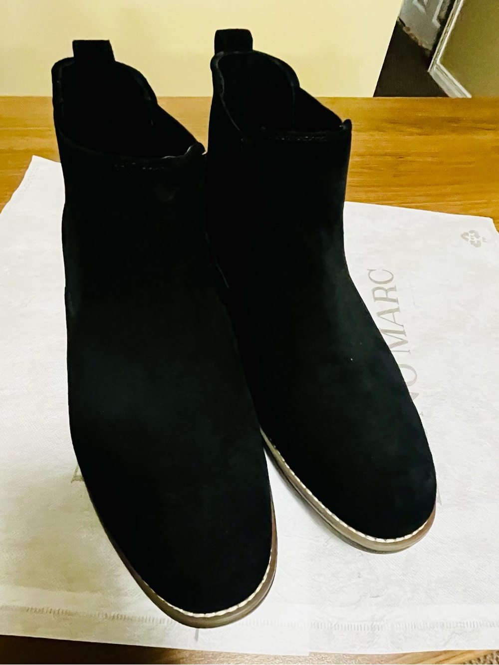 Men's Black Suede Derby Boots - Classic Minimalist Design